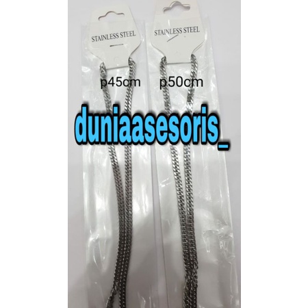 KALUNG RANTAI EMAS PUTIH COWOK/CEWEK SUPER QUALITY TERMURAH