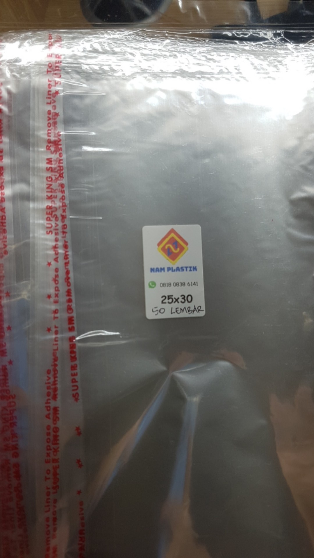 Grosir Plastik Opp  25 X 30 Cm / Per Lembar / Seal / Plastik Onlineshop / Plastik Kemasan