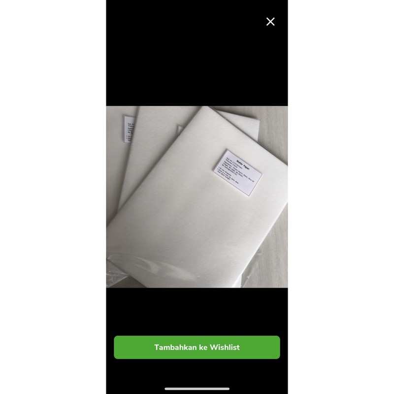

Wafer paper 0.65mm (isi 10lbr)