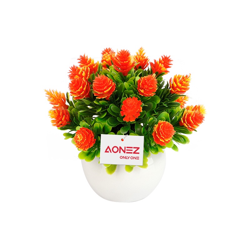 Aonez bunga hias bunga artificial murahbunga mini hiasan tanaman kaktus hias dengan pot-5
