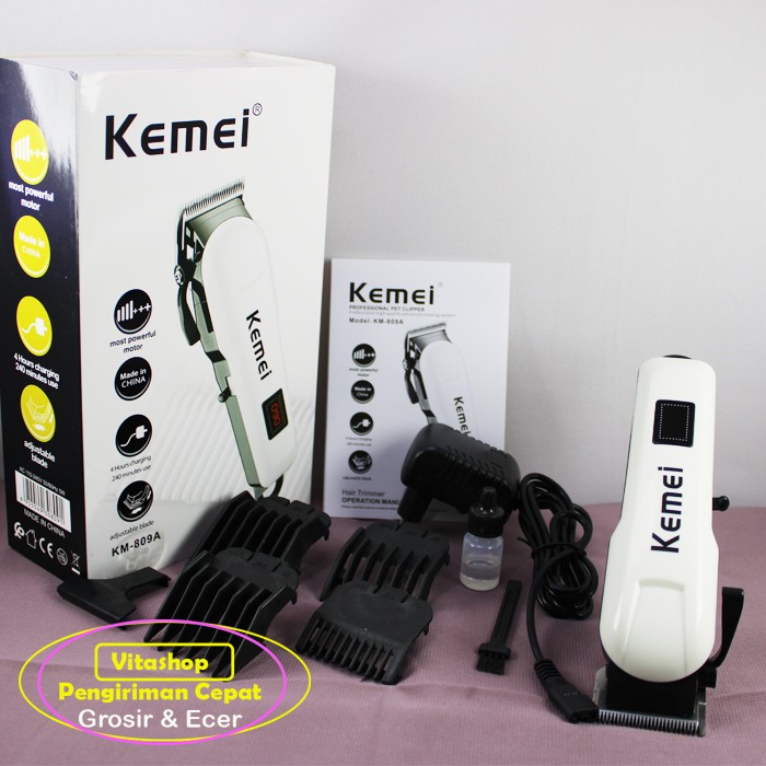 KEMEI KM-809A MESIN CUKUR RAMBUT CHARGER