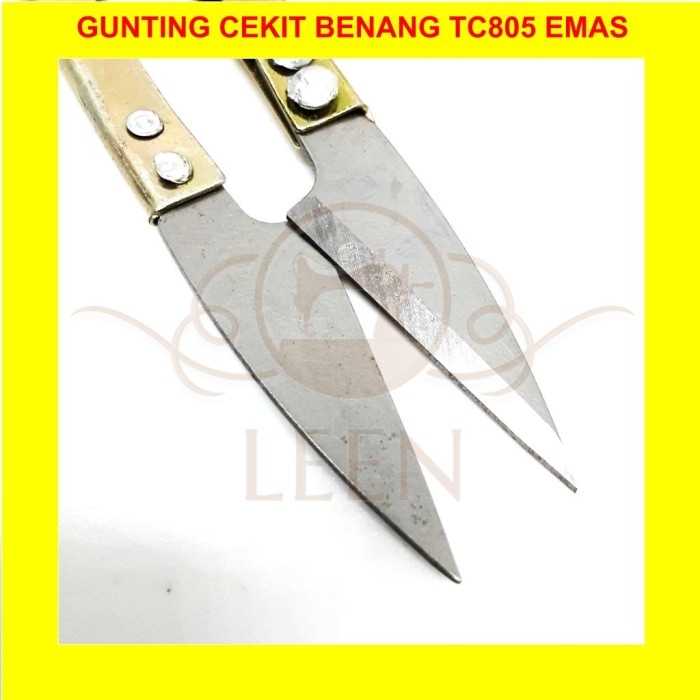 Gunting Cekit EMAS GRADE A BAJA KARBON Pemotong Benang Cekris LEEN