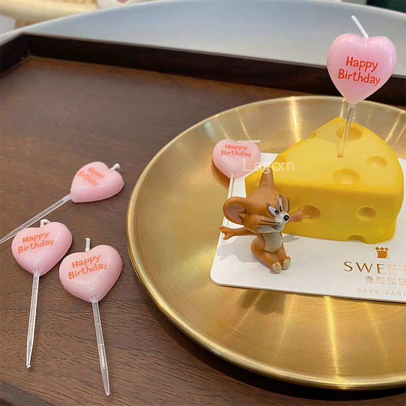 Lilin Kue Hati / Heart Cake Candles / Lilin Ulang Tahun Hati / BirthdayCake Candle Heart Shape / Lil