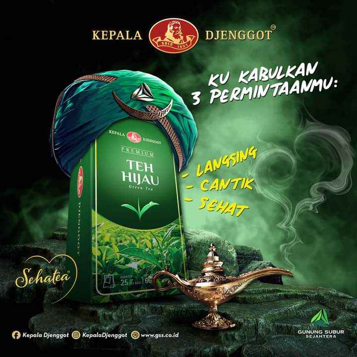 

60 Gram Teh Hijau Celup Green Tea Kepala Djenggot premium Diet Keto