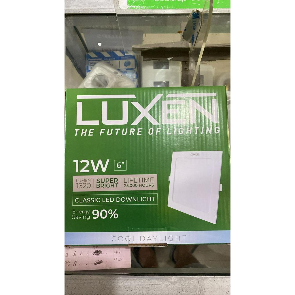 Lampu LUXEN LED Panel 12W 6" GALAXY/CLASSIC KOTAK INBOW Downlight LED LUXEN
