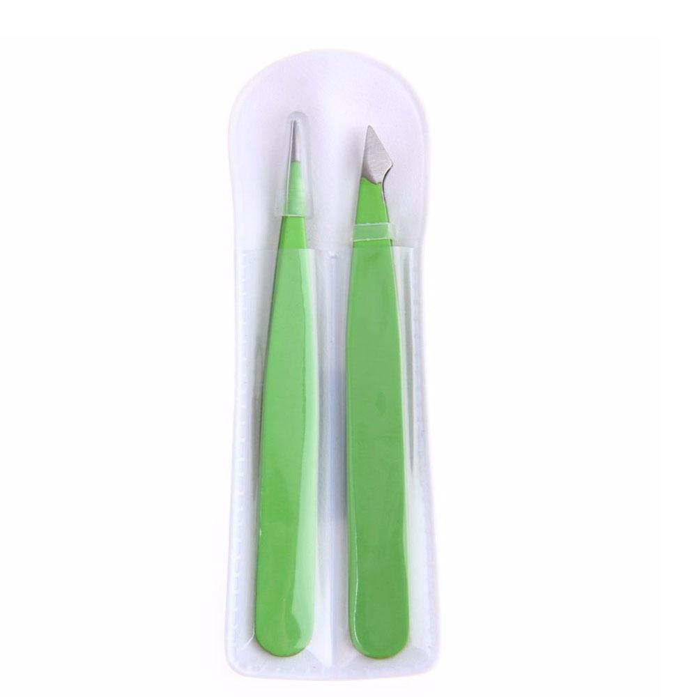 R-flower 2Pcs Penjepit Alis Professional Beauty Tip Penghilang Bulu