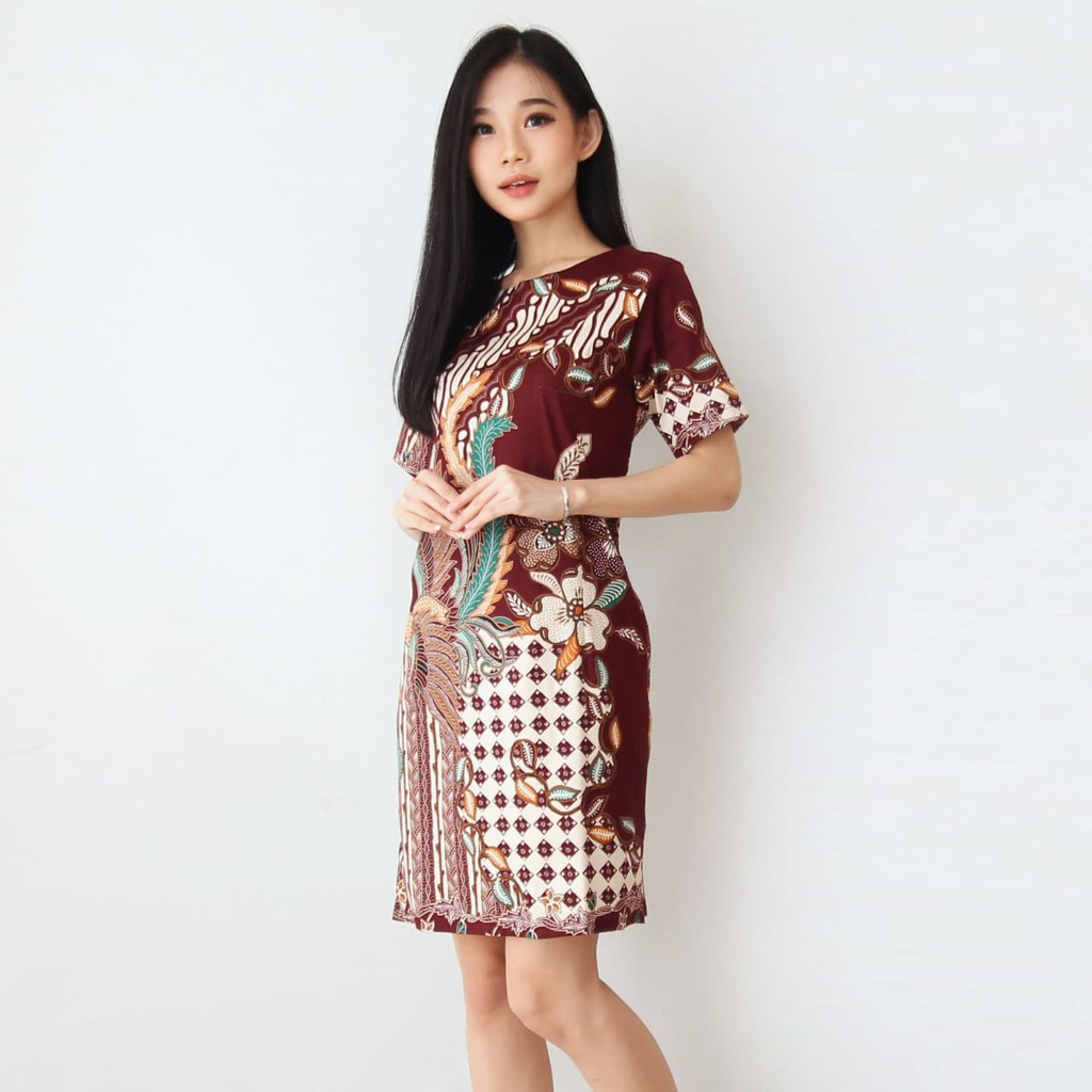 Baju Batik Wanita - Ceongsam Batik Wanita 038 MVP-Maroon A