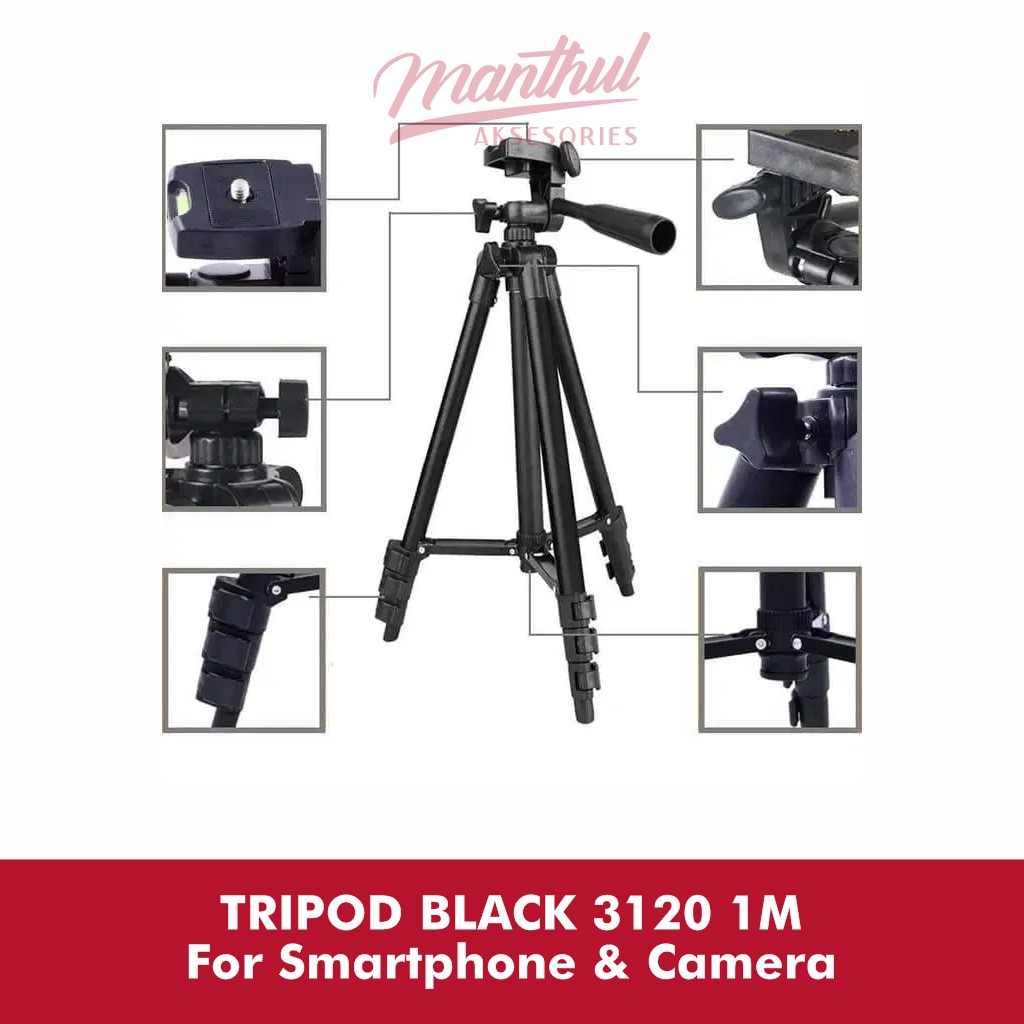 TRIPOD BLACK 3120 1M For Smartphone &amp; Camera