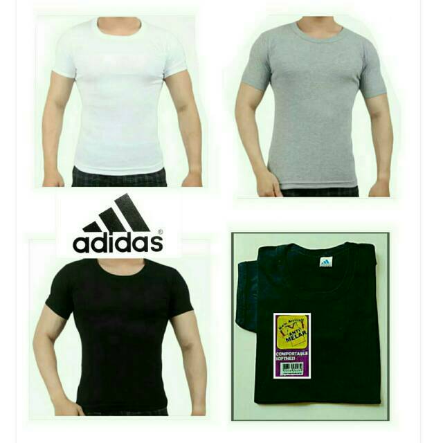  Kaos  Dalam Pria  oblong  Oneck cotton combed Shopee  Indonesia