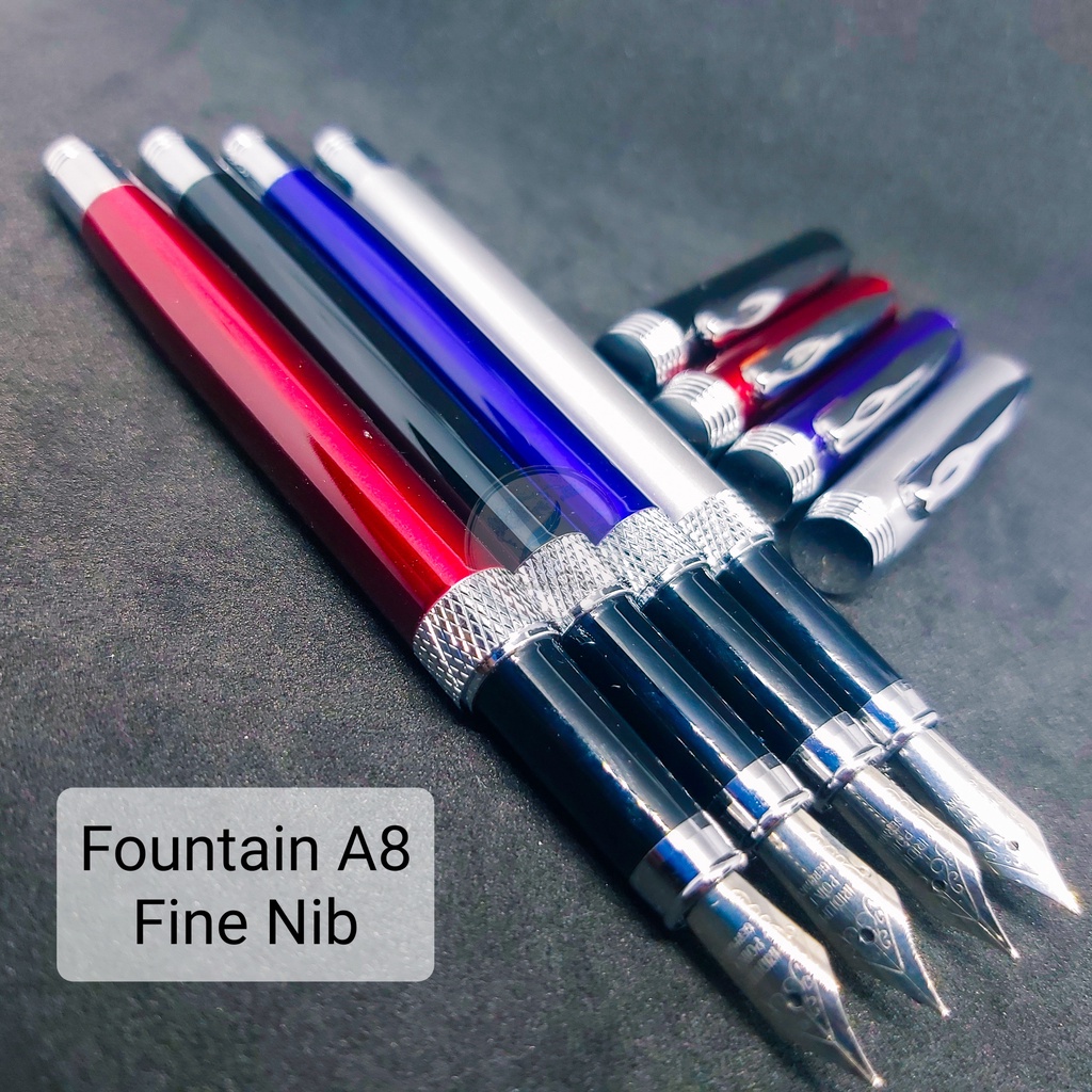

Fountain Pen FH A8 Fine Nib, Pena Tinta Mata Halus 0.3mm Metal Nib Bahan Metal Bisa Grafir