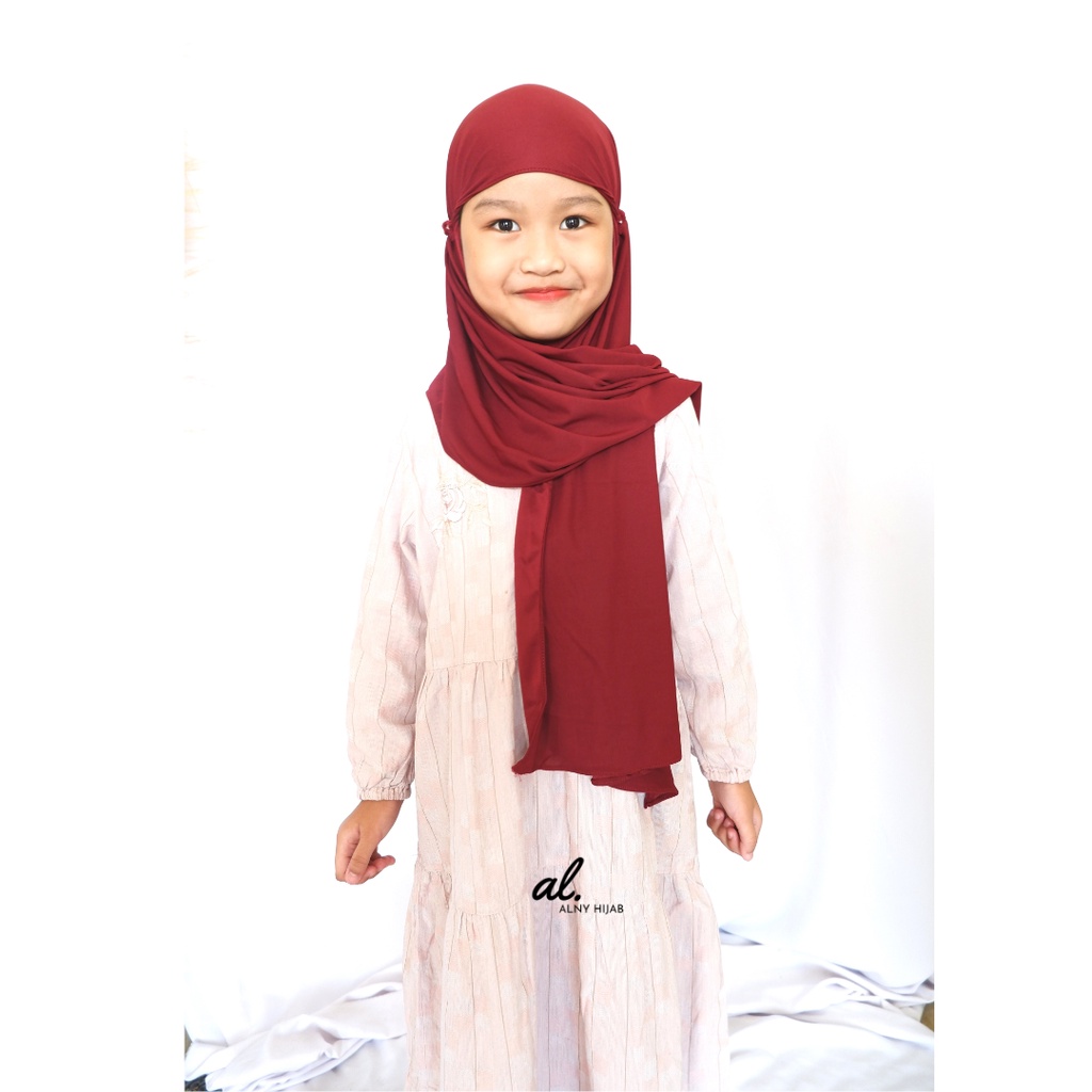 Alny Hijab - Kerudung Pashmina Instan Karet Kids Hijab Instan Anak/Pashmina Karet Anak/Pashmina Zara