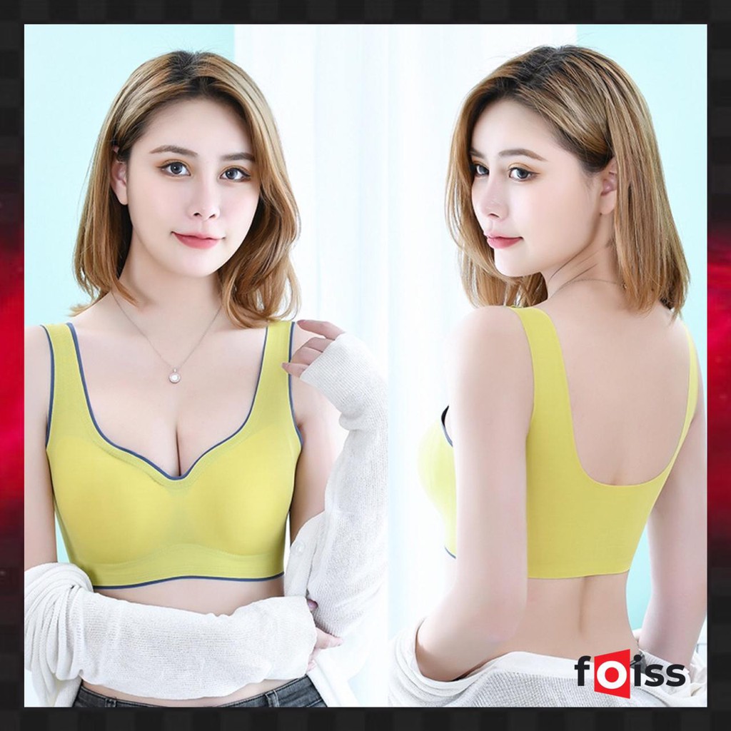✅𝐅𝐎𝐈𝐒𝐒® Bra Wanita Sport Olahraga Yoga Tanpa Jahitan Pakain Dalam Wanita Bralette Push Up 1118