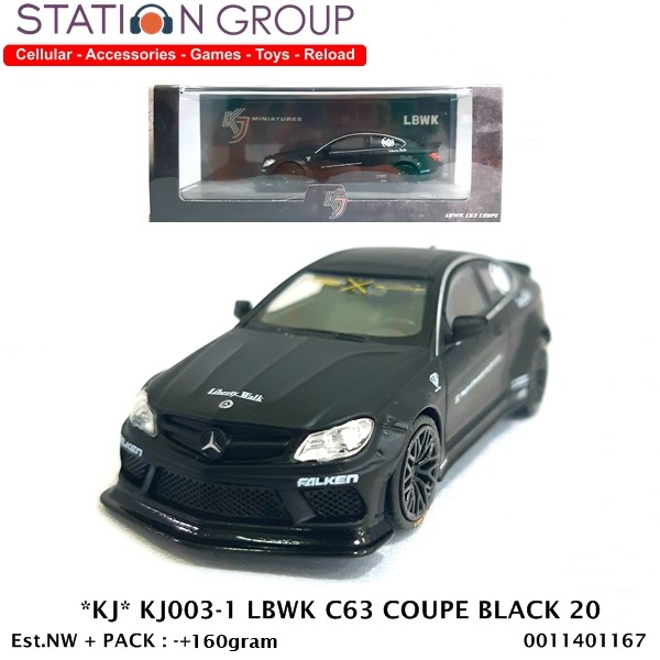 KJ MINIATURES KJ003-1 LBWK C63 COUPE BLACK 1-64 - DIECAST