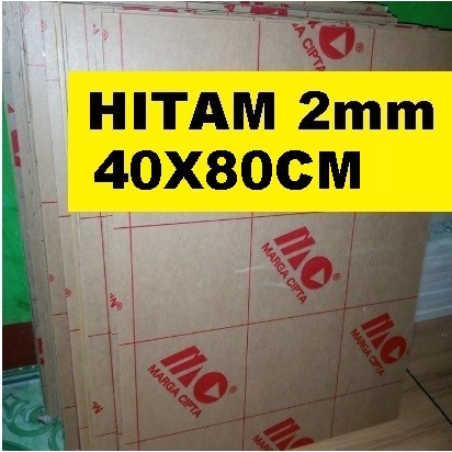 

Acrylic / acrilic / akrilik Hitam glossy tebal 2mm ukuran 40x80cm