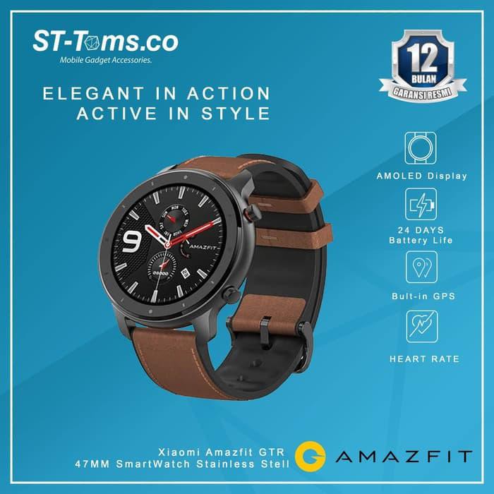 Jual Xiaomi Amazfit GTR 47 MM / 47MM SmartWatch Stainless Stell - Cokelat Limited