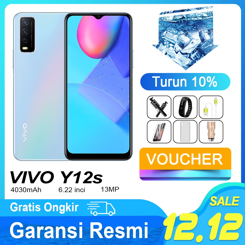 Vivo Y12s Ram 3gb Rom 32gb 5000mah Triple Qualcomm Snapdragon 439 Garansi Resmi Vivo Shopee Indonesia