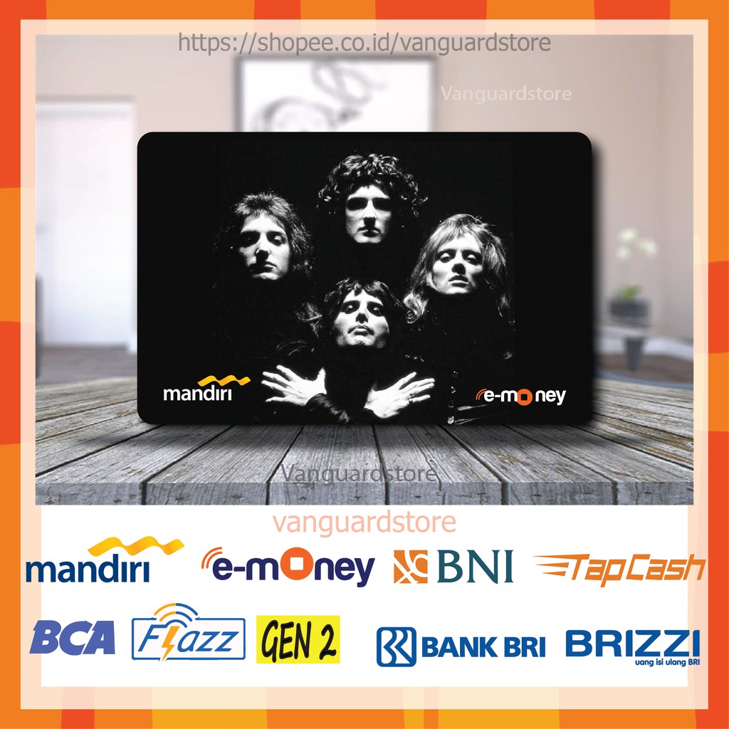 KARTU E MONEY E TOLL QUEEN ROCK BAND KUMPULAN 38 EMONEY MANDIRI FLAZZ BCA BNI TAPCASH BRIZZI BRI