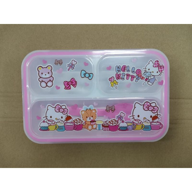 GBI Lunch Box Kotak Makan Youyee 3 Sekat Anti Tumpah Anti Bocor / Bekal Wadah Makanan Anak