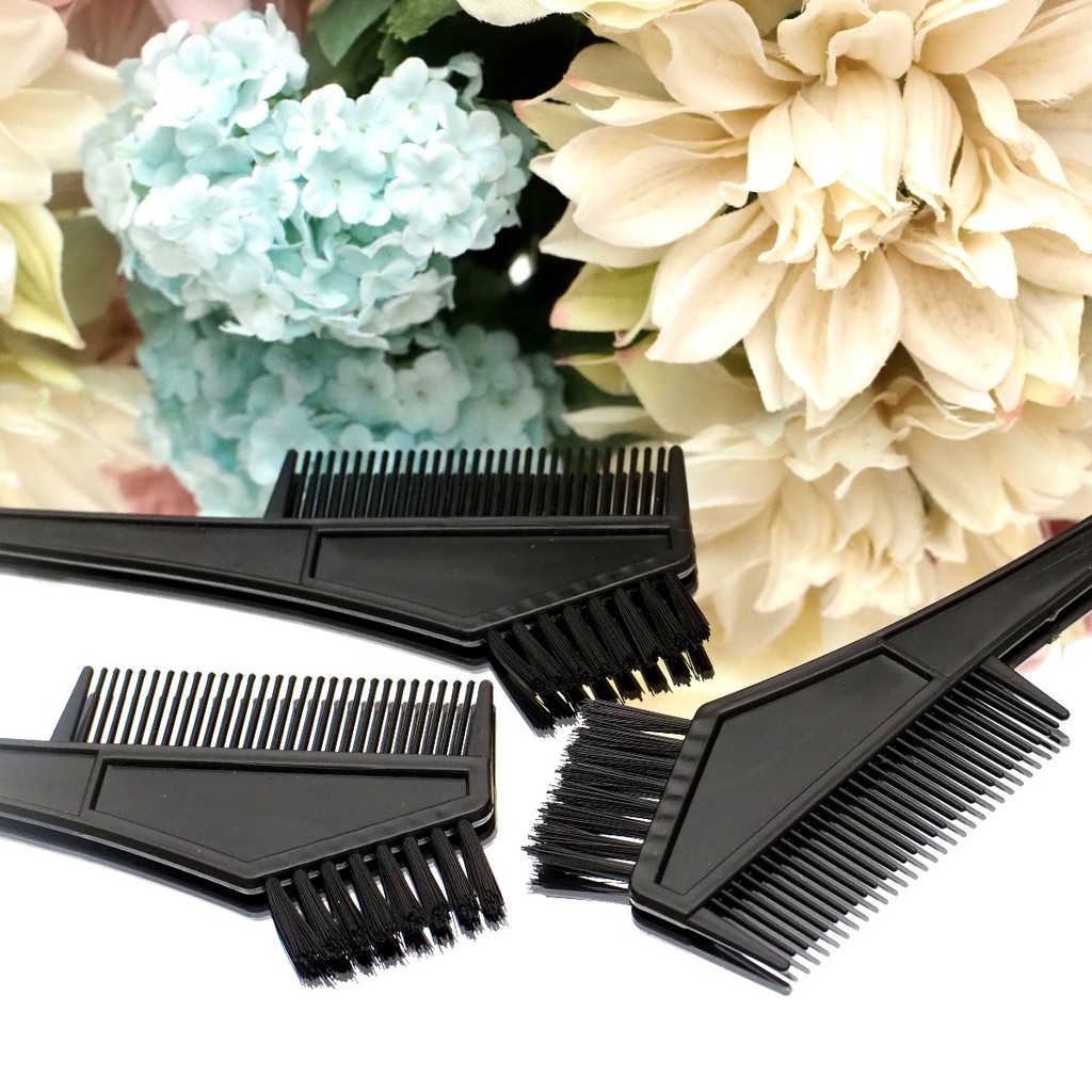 Sisir Kuas Cat Rambut Aplikator Semir Rambut Sisir Cat Rebonding Smoothing Plastik Hitam Hair Dye Comb Styling Murah