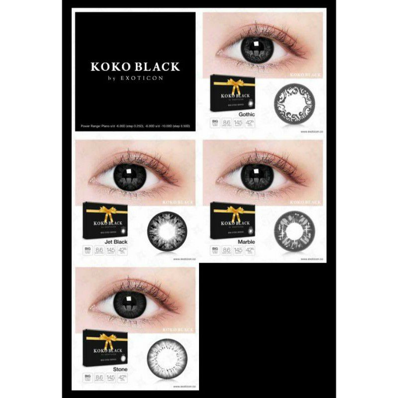 Softlens Koko Black by Exoticon (normal,minus)