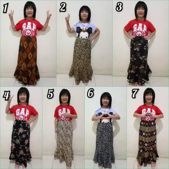 rok batik duyung anak