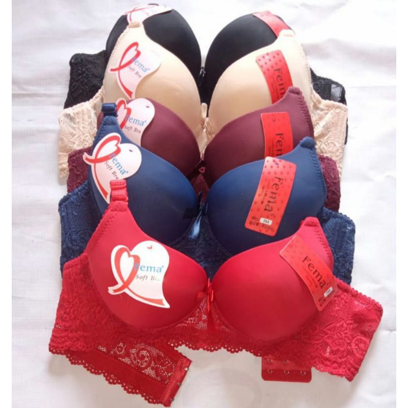 Ecer Bh Bra 703 fema H3 pengait 3 kawat Renda bawah,import
