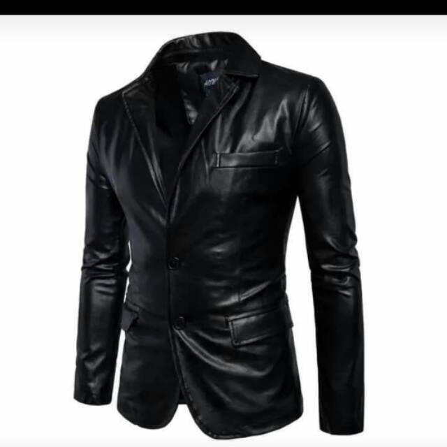 Jaket kulit Pria Formal / Jaket Jas / Jas pria kulit sintetis