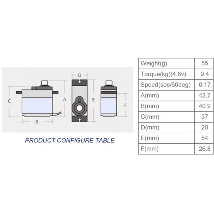 Servo Steering 12Kg Metal Gear Rc Car Nitro 1/8 Ze33821