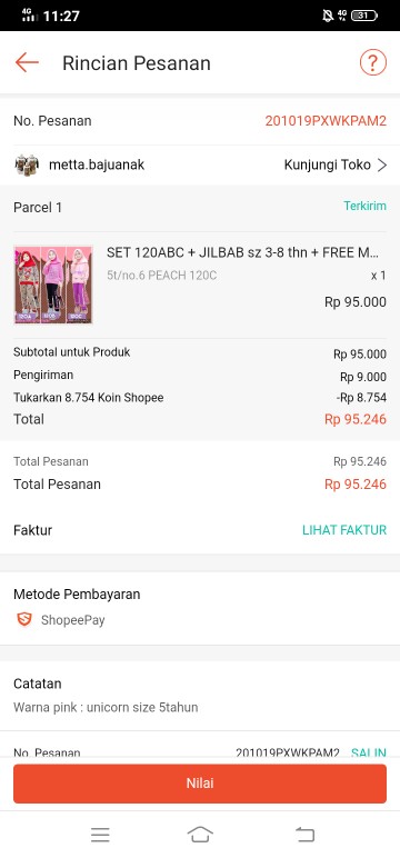 Set 120abc + Jilbab Sz 3-8 Thn + Free My Bottle Merk Little Pineapple