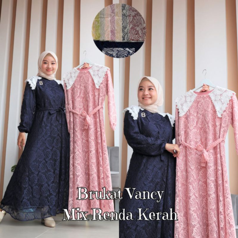 brukat vancy mix renda kerah
