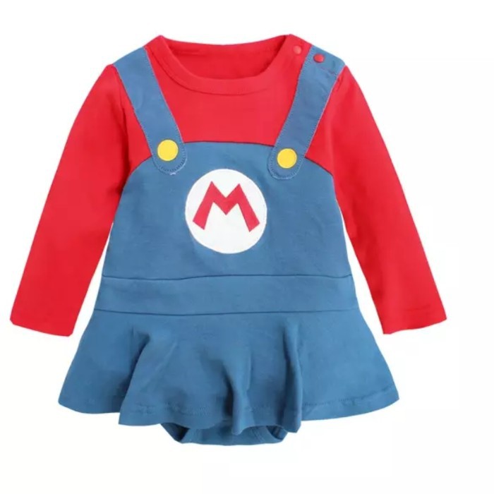 Baby Mario bross romper costume kostum bayi luigi mario bross