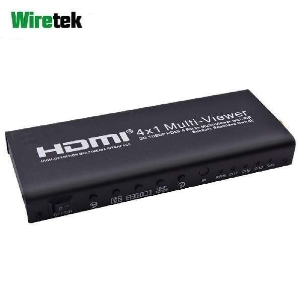 Wiretek HDMI 4x1 Multiviewer Seamless 1080p