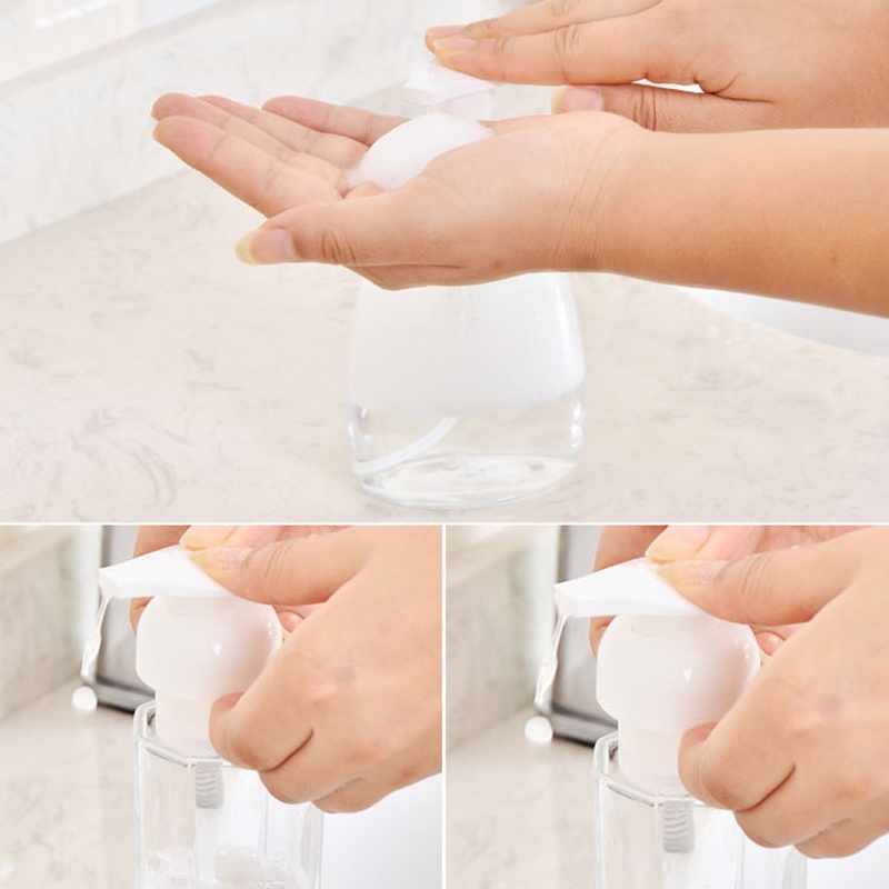 Botol Dispenser Kosong Isi Ulang Model Pompa Ukuran 300ml Untuk Sabun / Sampo / Lotion / Kosmetik