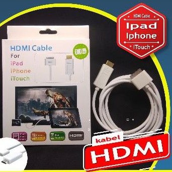 HDTV KABEL IPAD / KABEL HDMI TO IPHONE / HDMI TO ITOUCH / BUAT KE TV