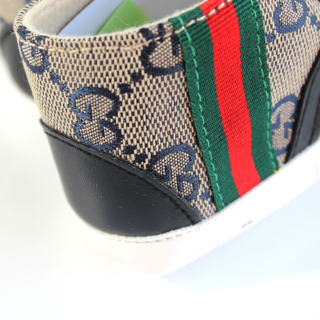 Sepatu Bayi Perempuan Laki Laki Import Premium Sepatu Baby Fashion Motif Gucci Sepatu Prewalker Anak Bayi Kualitas Premium Import Usia 0 - 18 Bulan