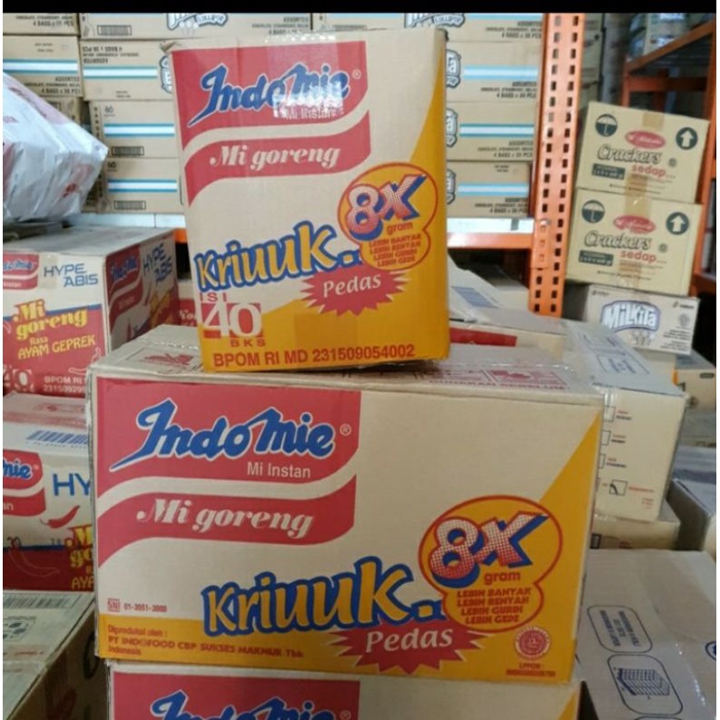 

Indomie Mie Goreng Kriuuukk 1 DUS 40Pcs
