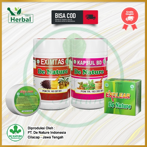 Obat Kerumut Biduran Skabies Eksim Gatal Menahun Alergi Eximtas Kapsul BD Exclear De Nature Original