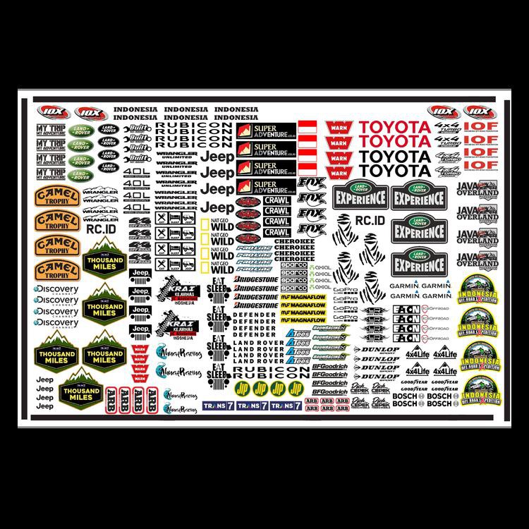 Sticker Decal Rc Adventure Transparant Anti Air Ukuran A3
