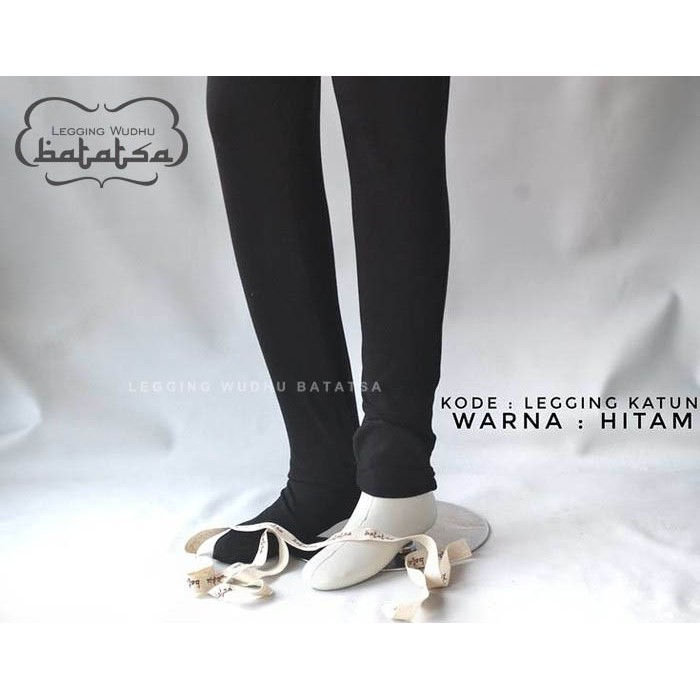 KATUN HITAM Legging wudhu batatsa stocking kaus kaki KATUN HITAM Legging wudhu batatsa stocking kaus kaki
