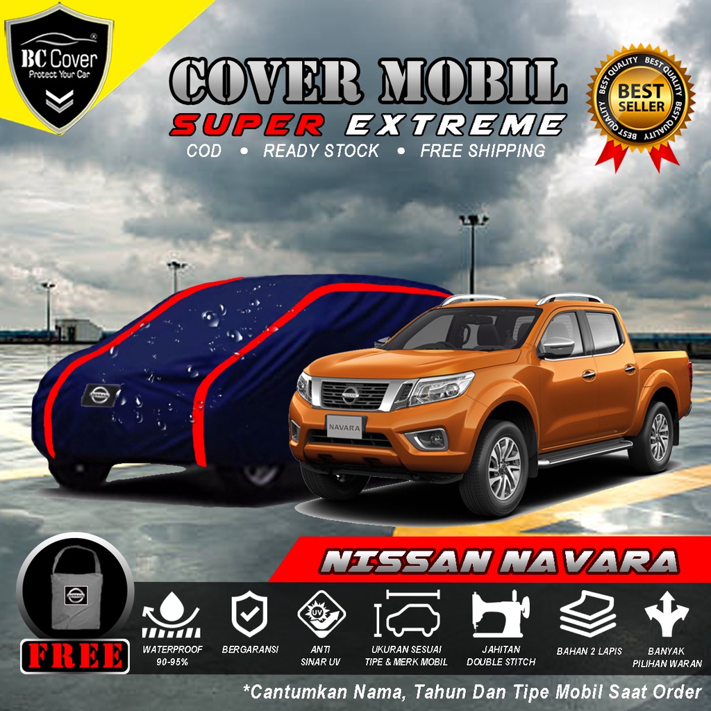 Body Cover Mobil NISSAN NAVARA Outdoor Waterproof / Sarung Mobil NISSAN NAVARA Waterproof / Selimut Tutup NISSAN Frontier Penutup Mantol Kerudung Mantel Mobil NAVARA Waterproof Outdoor Anti Air