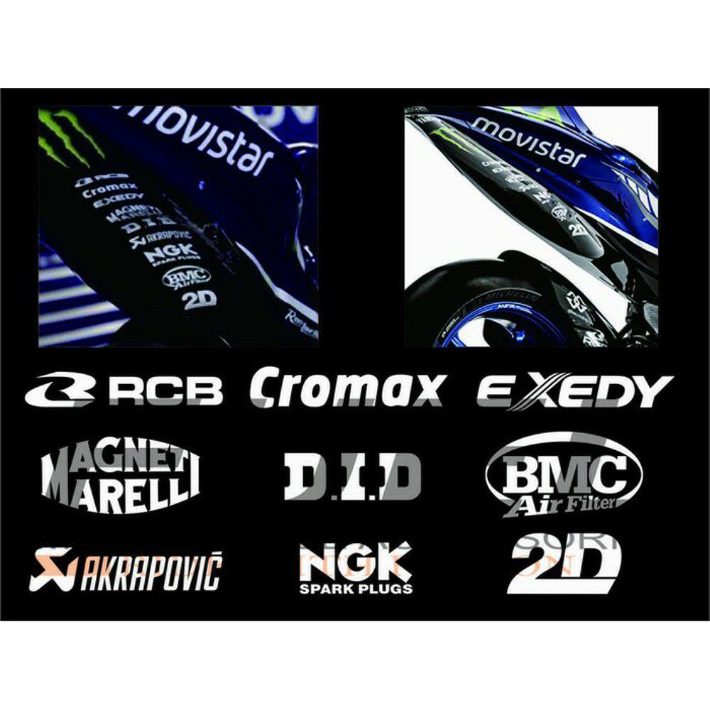 Terpopuler Sticker/Stiker Set Sponsor Motogp Yamaha (R6, R25, R15, R1) New