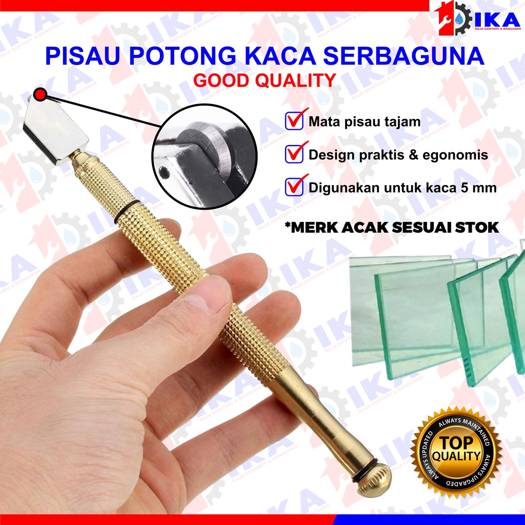 (Promo Termurah) Pisau Potong Kaca Gagang Besi l Oil Cutter l Pemotong Kaca