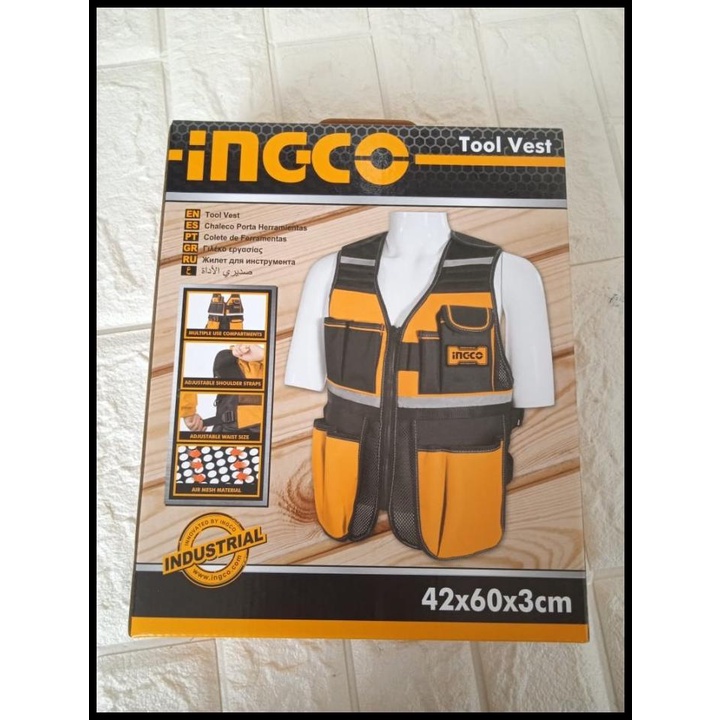 Ingco Tool Vest (3 Kg) Htvt0901 Rompi Safety Proyek Tas Alat Perkakas