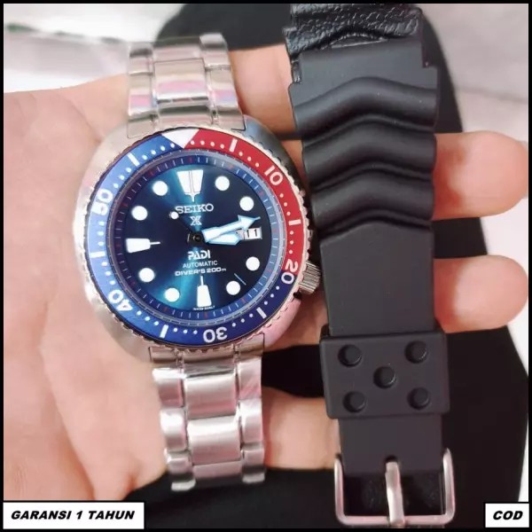 Jam Tangan Pria Seiko Padi Original Otomatis Full Set Rubber