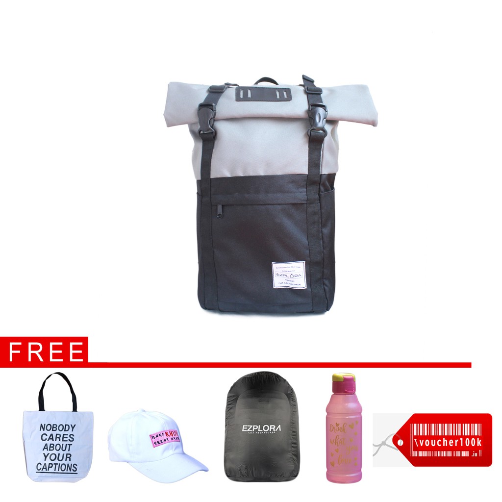 Tas Ransel Backpack Laptop Unisex Oliver - Grey