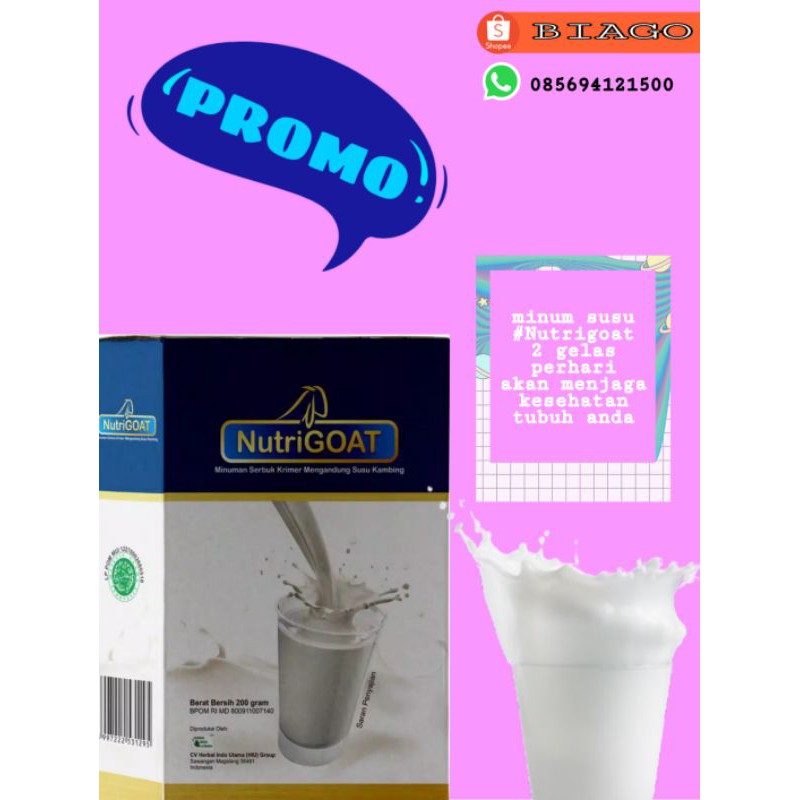 

Susu Kaya Nutrisi NutriGOAT/Susu kambing/Susu kalsium
