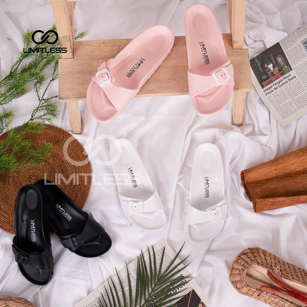 Sandal Wanita Slide Terbaru Ringan Sendal Slip On Cewek Rumahan Kekinian Fashionable Sandal Birken Wanita