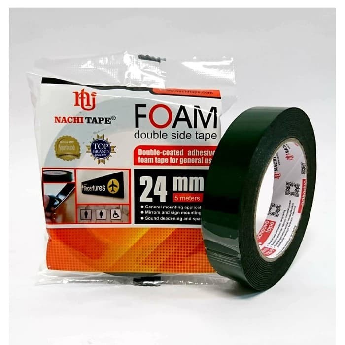 

ISOLASI DOUBLE TAPE FOAM NACHI BUSA 1 INCH 24 MM 5 METER