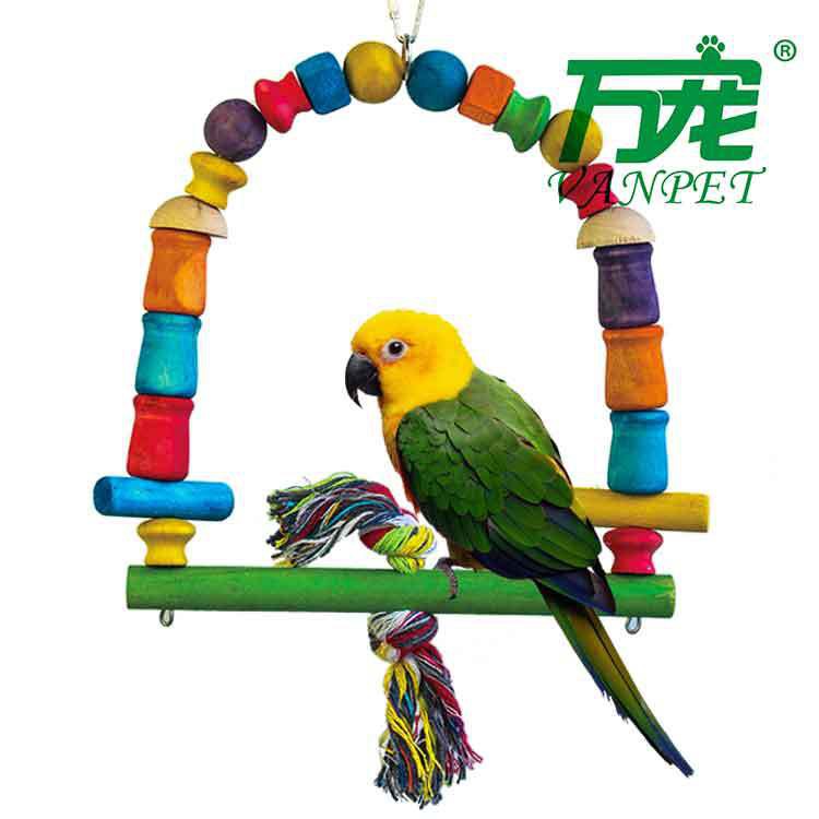 Mainan Ayunan Dengan Model Warna Warni Untuk Burung Kakatua