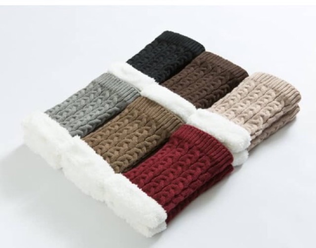 IMPORT Leg Warmer Fur Thick Winter Musim Dingin Kaos Kaki